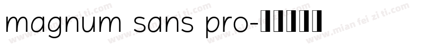 magnum sans pro字体转换